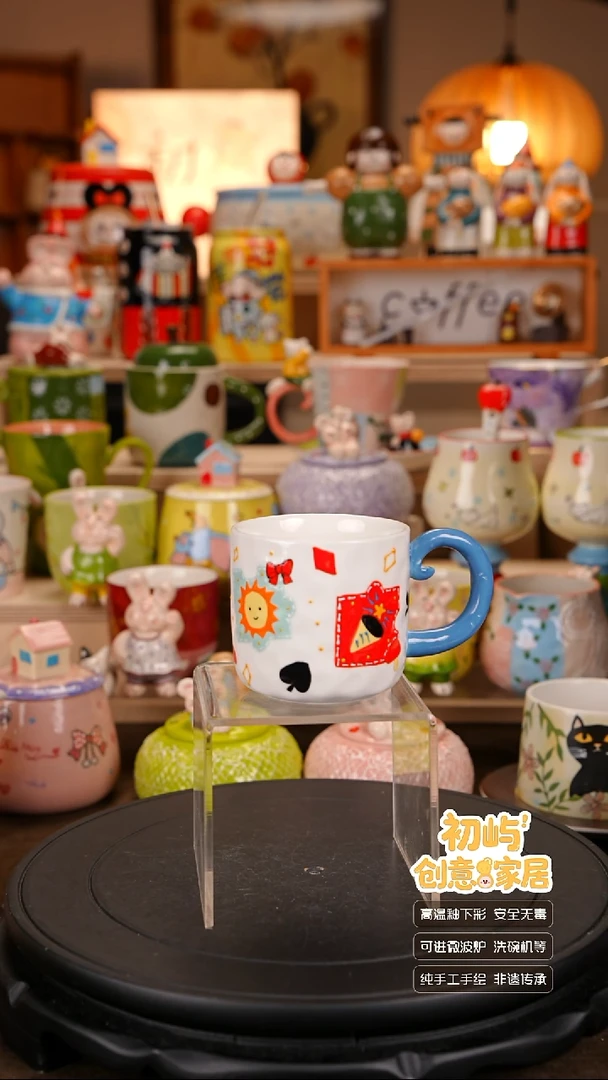 瓷初屿手工手绘陶瓷餐具健康釉下彩