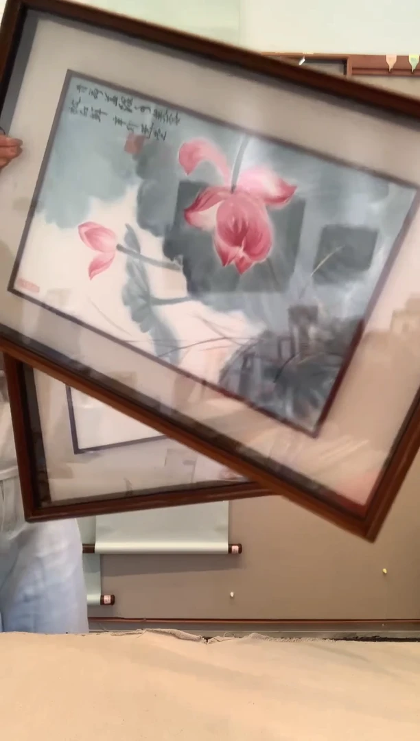 国画澍*樽j饶老师国画镜框作品2件