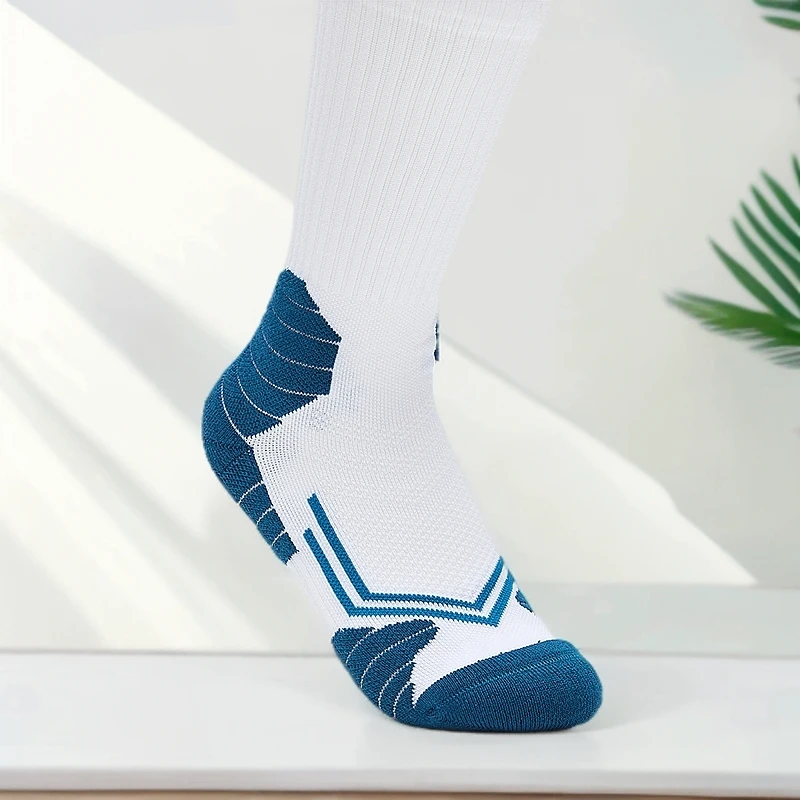 安踏儿童男大童篮球袜2025春秋新款透气舒适抗菌袜运动篮球长筒袜