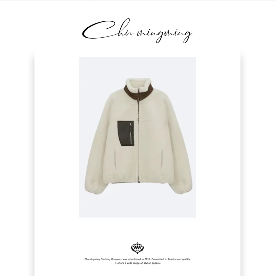 【CHU/2024SSNEW】原创设计 《陨石》羔绒立领外套AAMU39