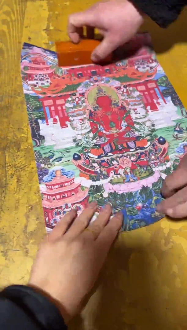 卷轴画精品唐卡=====藏藏-小尺寸无量寿佛