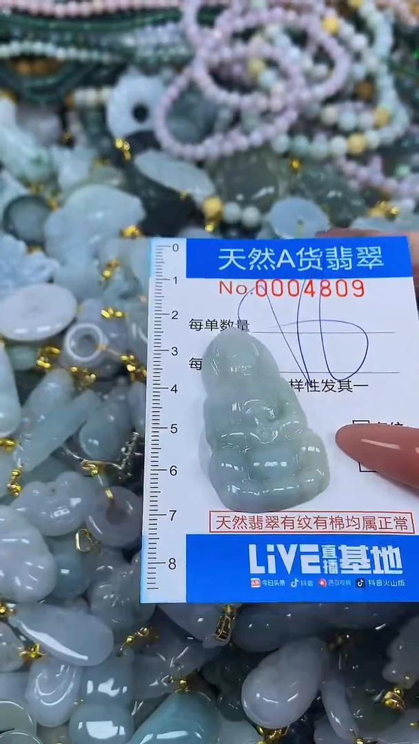 颈饰未镶嵌翡翠净货挂件-4809