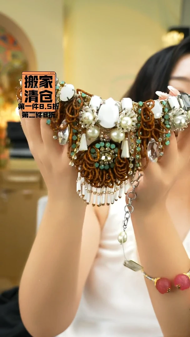 无铜合金小**姐流苏白项链