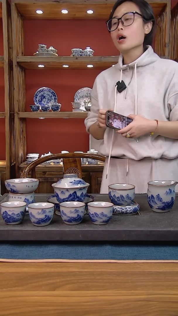 简装家用款9件套 老陶泥开片纹陶瓷茶具