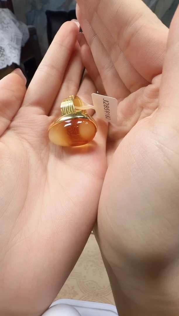 蜜蜡银S925镶嵌戒指蜜蜡戒指1