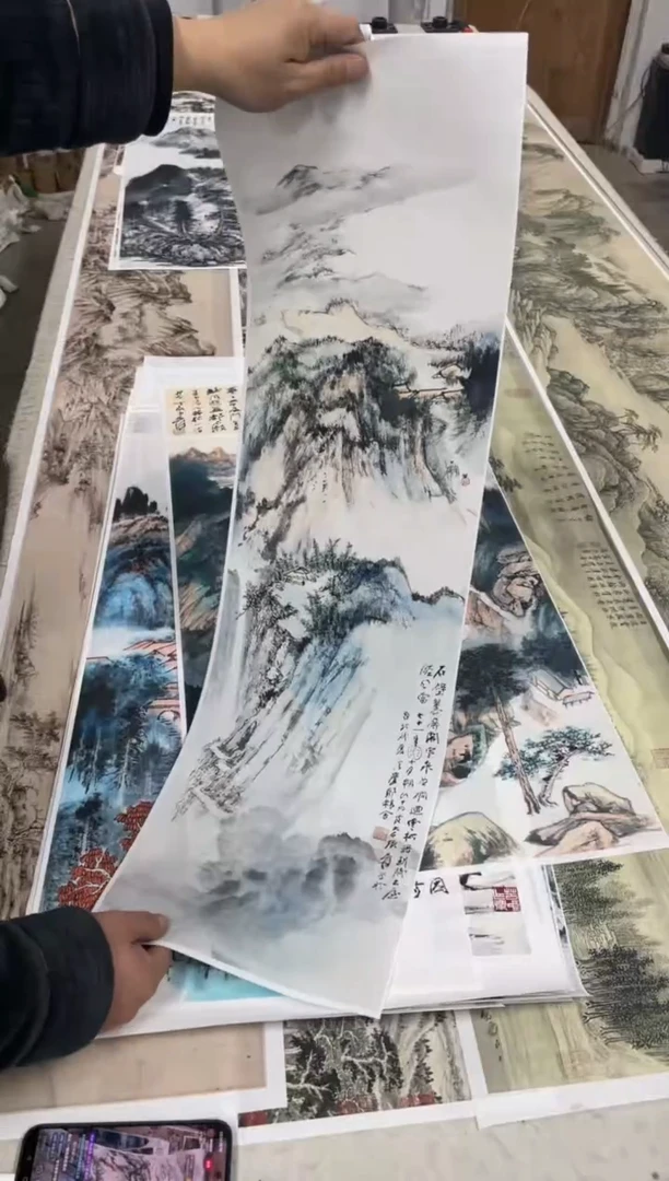 58 张大千山水 微喷复刻