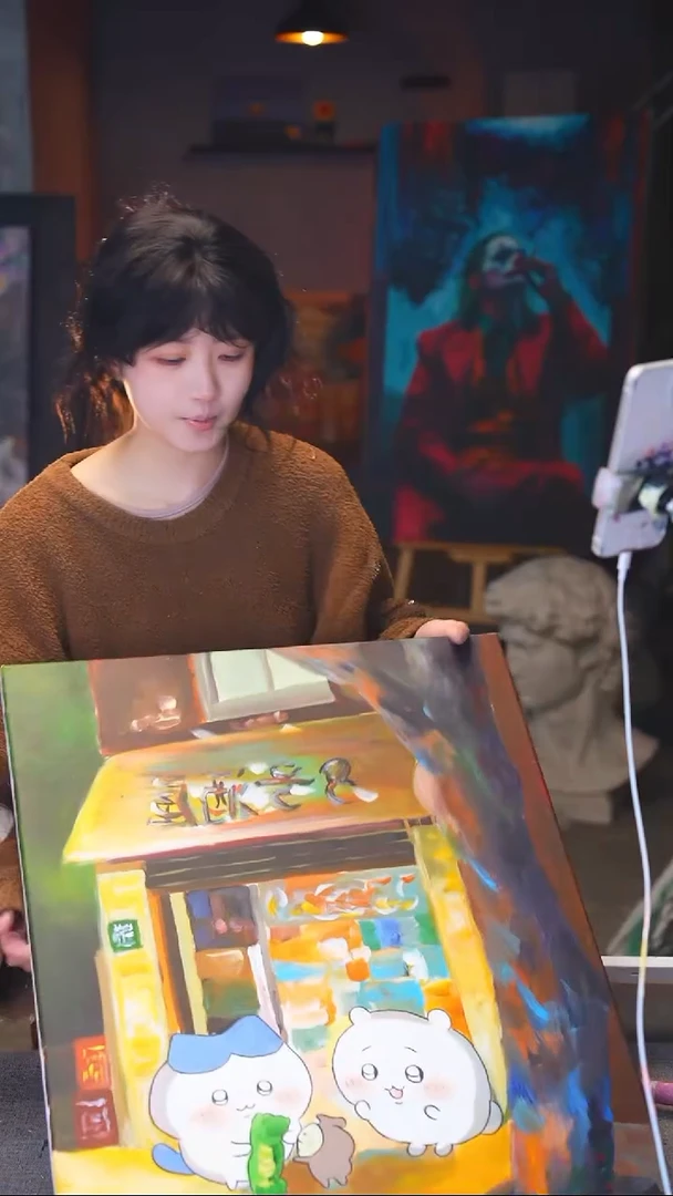 油画病****我乌萨奇丙烯画纯手绘（like）