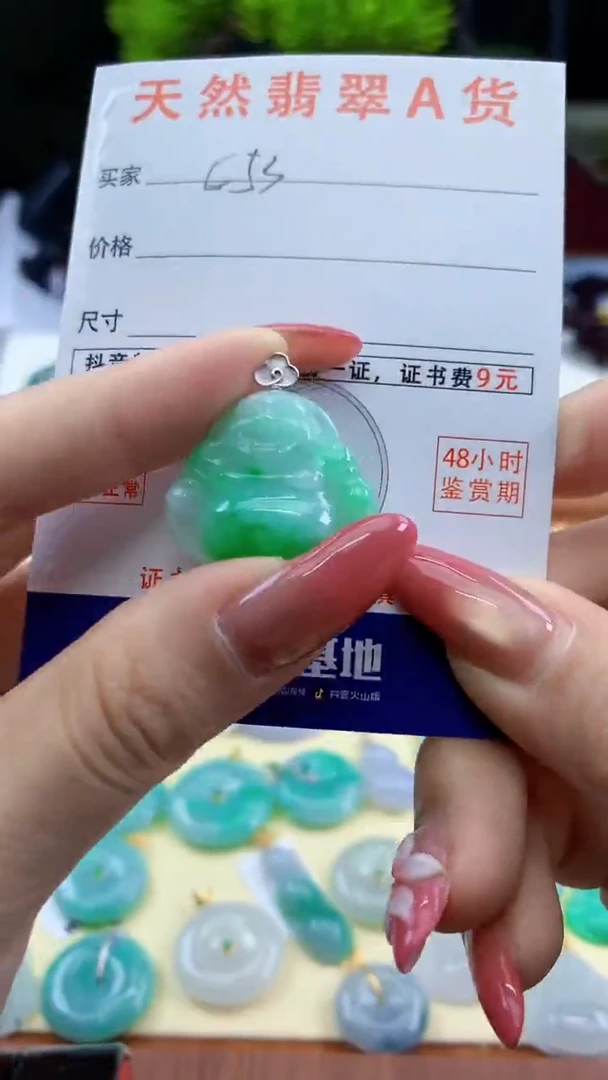 颈饰未镶嵌翡翠天然A货翡翠挂件