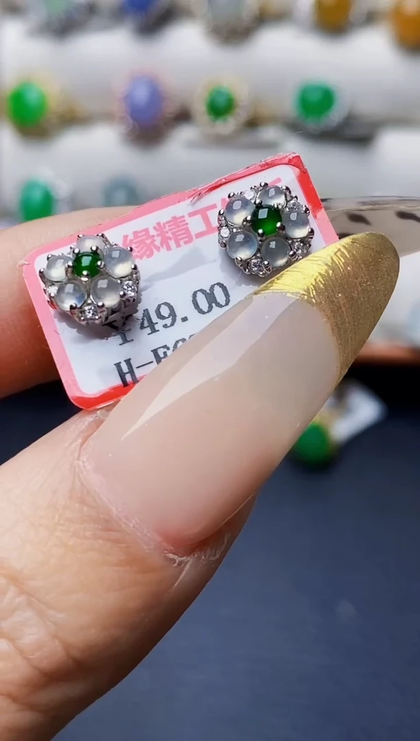 银S925镶嵌戒指翡翠5552