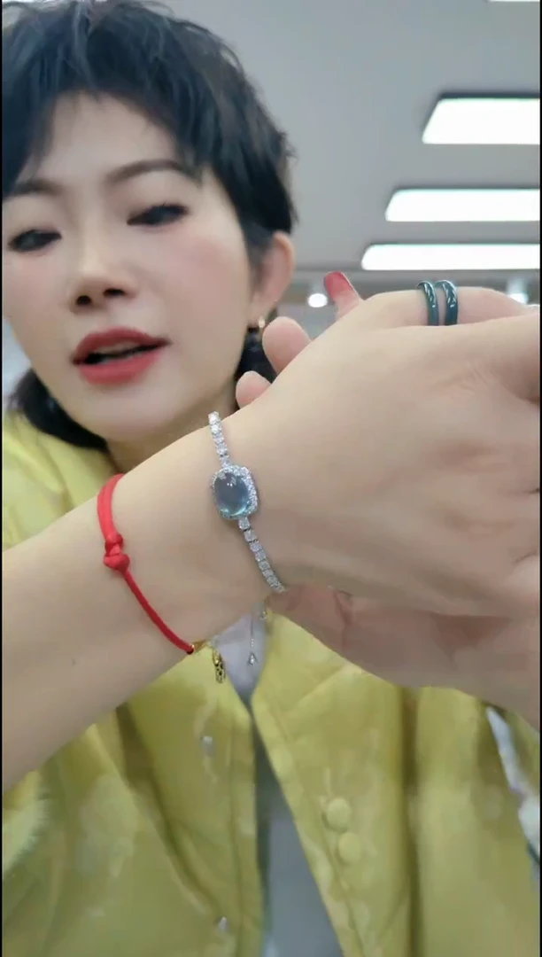 【闪购商品】海蓝宝石手链合金1007魔鬼蓝手串