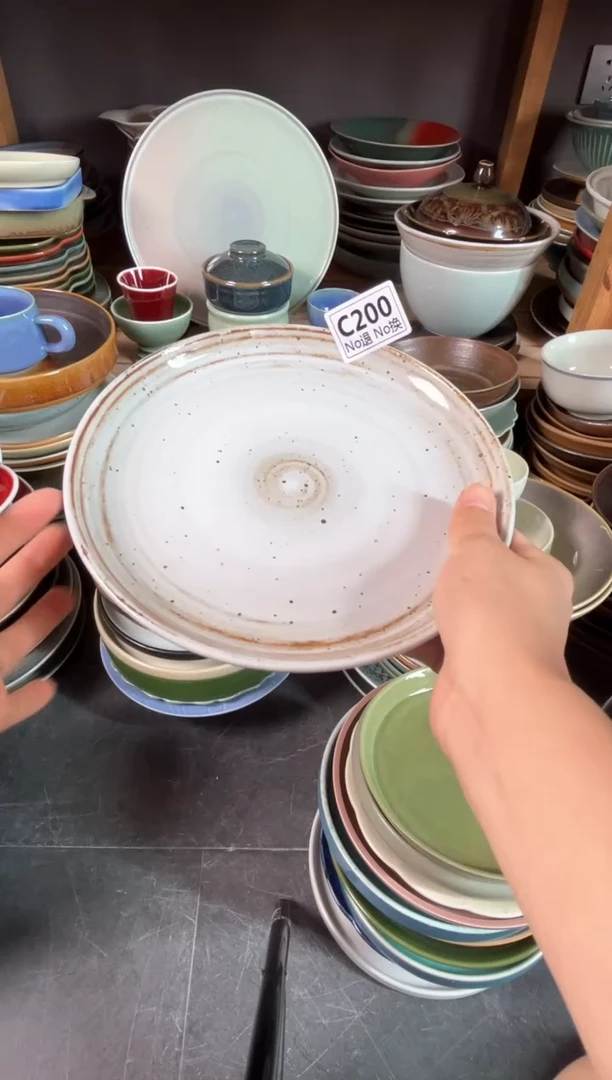 瓷片一**王c200白麻点浅盘福利