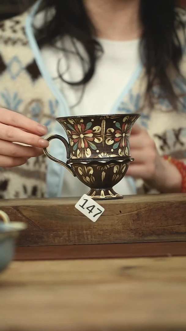 设计师手作款 听歌咖啡杯