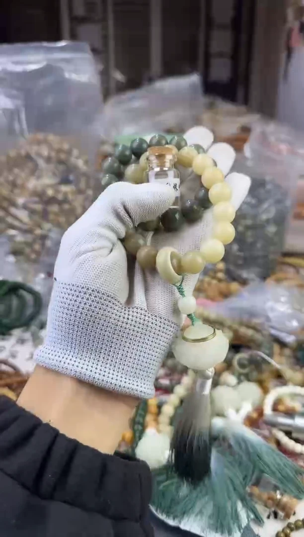 【闪购商品】菩提根/象牙果手串18-双圈手持渐变