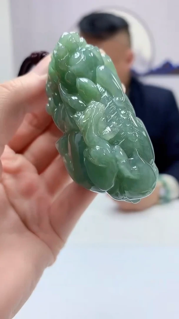 【闪购商品】定制翡翠未镶嵌4969zm-毛货挂件貔貅17
