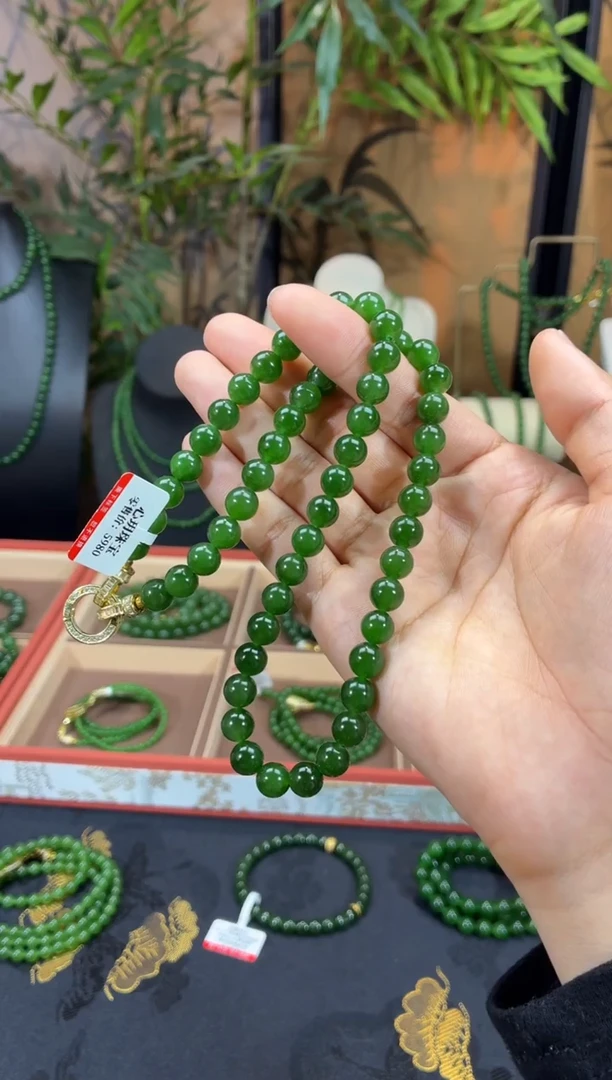 颈饰未镶嵌和田玉（碧玉）8无矿高货锁骨链