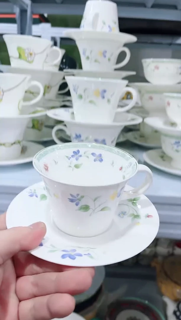 瓷片日用陶瓷（简装）咖啡杯一套