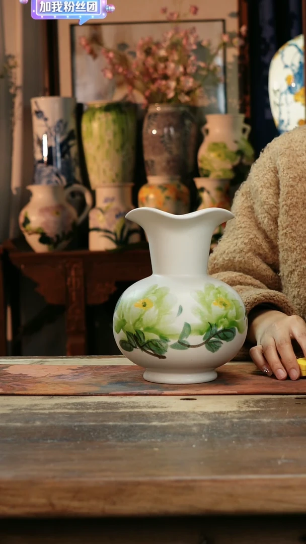 【闪购商品】瓷片景德镇纯手工釉下彩精品花瓶