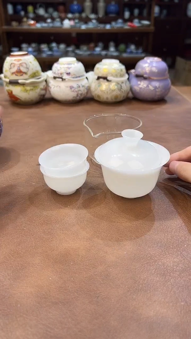 真的很便宜超好看会开片的旅行茶具