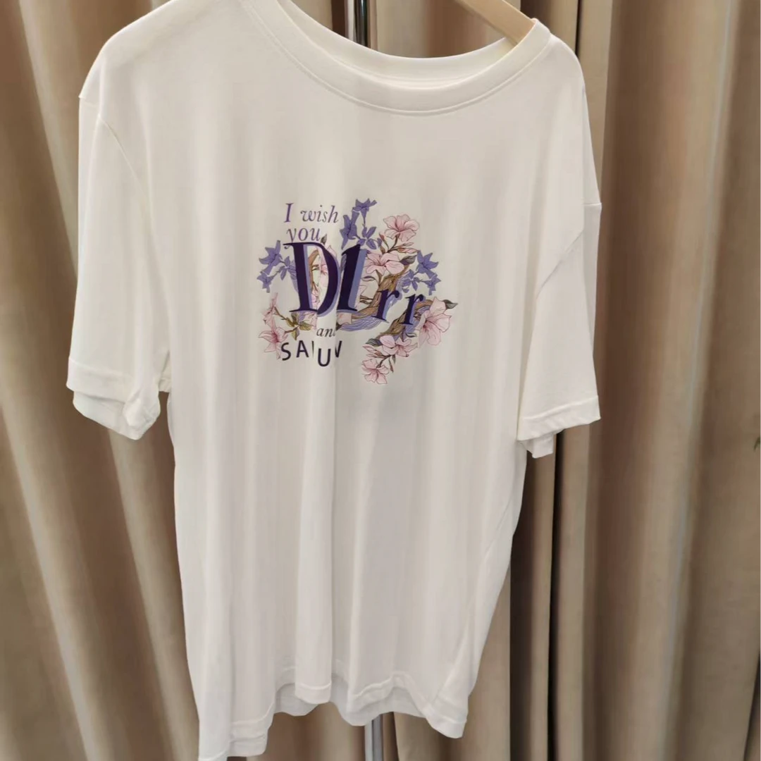 法式印花女装短袖夏季时尚宽松休闲T恤女显瘦百搭上衣服Q1325