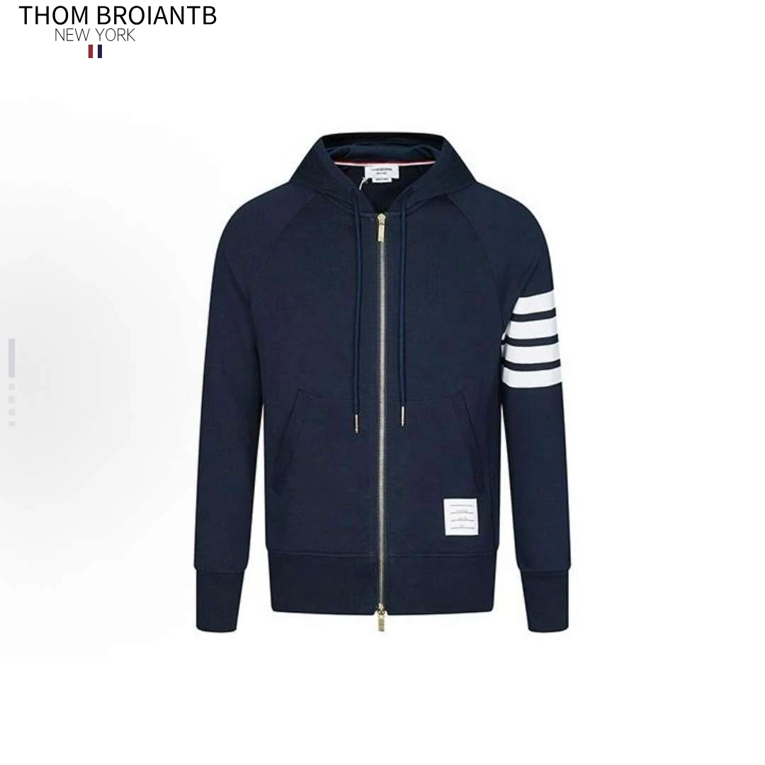 THOM BROIANTB【官方正品】汤姆布郎TB格雷经典四条纹拉链连帽卫衣