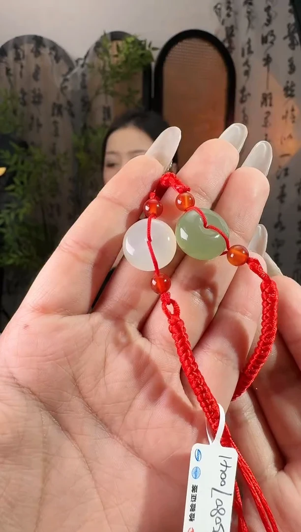 未镶嵌岫玉手串平安扣手链 发其一