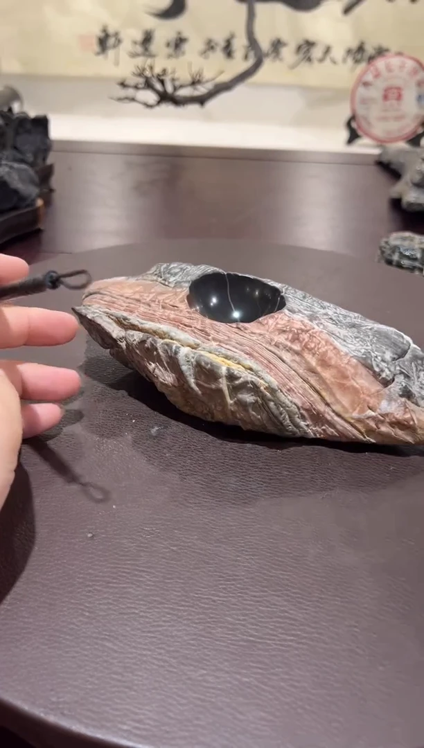 A***~意境典雅砚台烟缸摆件