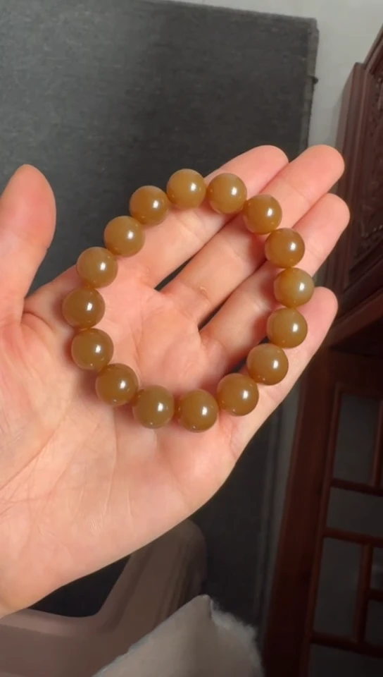 手串未镶嵌和田玉密封糖玉手串（卡12）