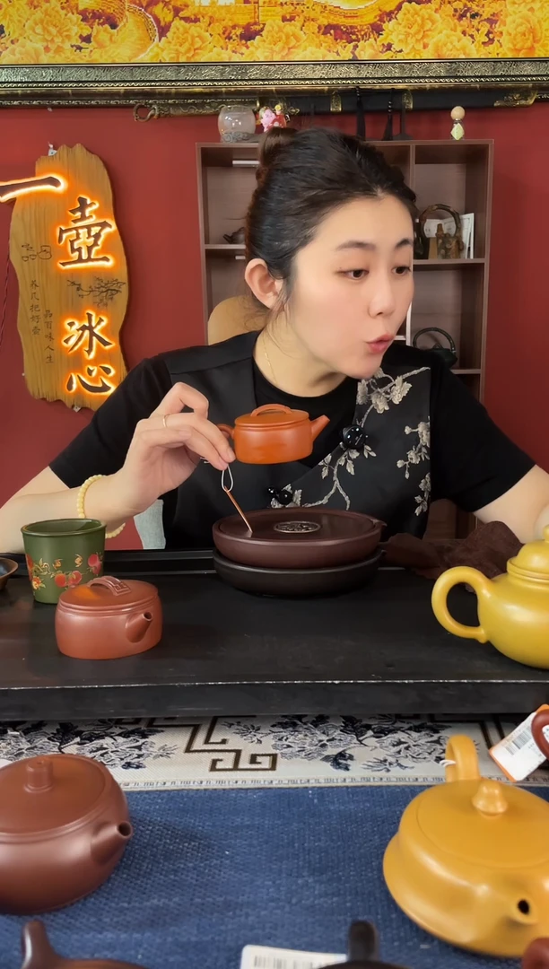 茶壶紫砂原矿朱泥大口小品汉瓦