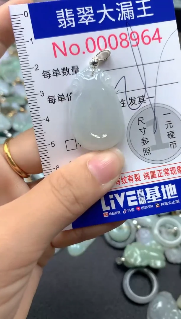 翡翠未镶嵌吊坠(不含链)8964