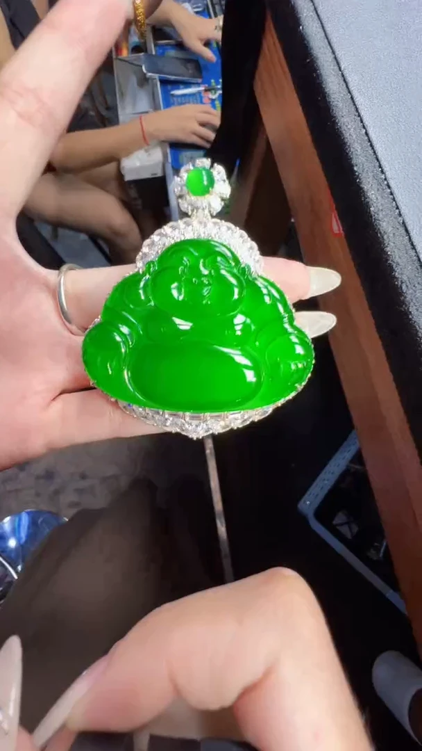 未镶嵌定制翡翠微*翡翠A货有轻微色差属于正常现象佛公分单尾款1