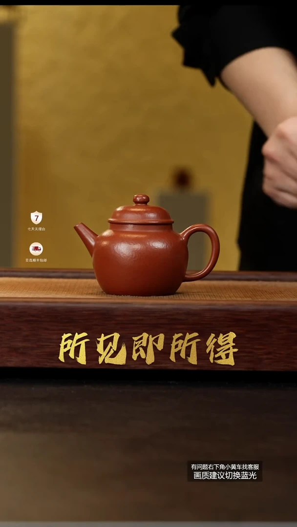 茶壶紫砂原矿小煤窑朱泥宫灯