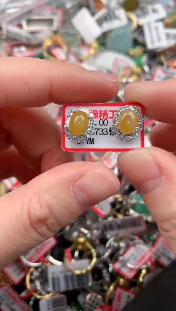 银S925镶嵌戒指翡翠222                2