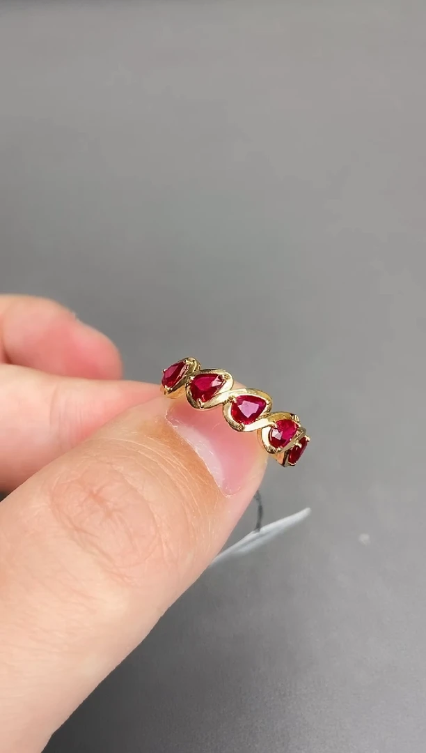 18K金镶嵌戒指红宝石1.1ct/七天鉴赏