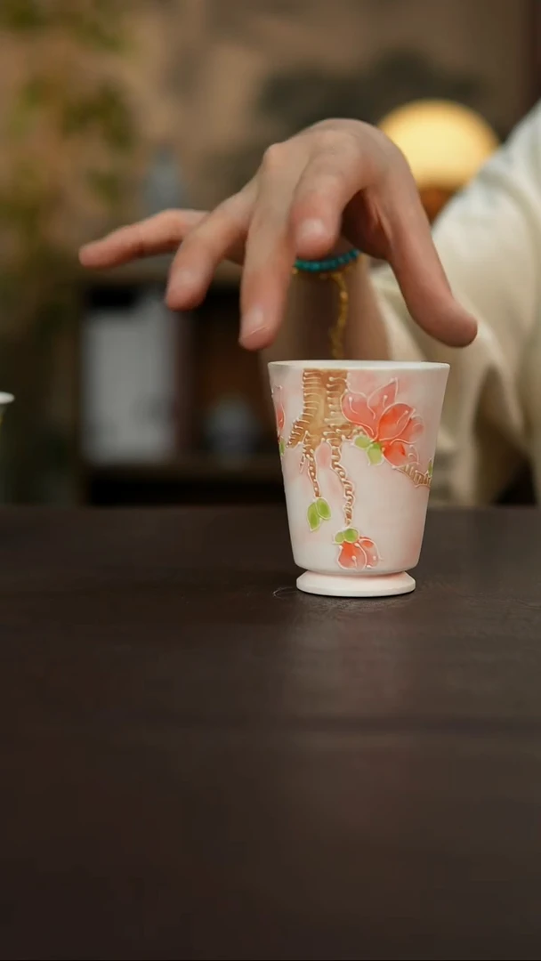 杯景德镇陶瓷杯碗柴烧多人