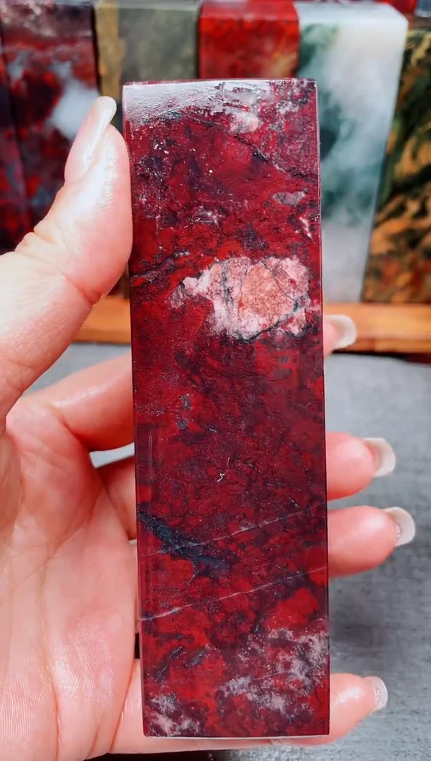 玉桂林鸡血玉素章11