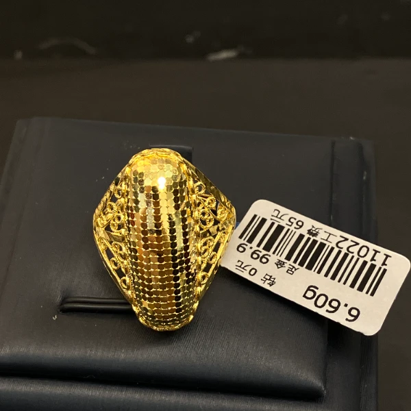 放心黄金店 足金999戒指6.6克（1号货）【65】