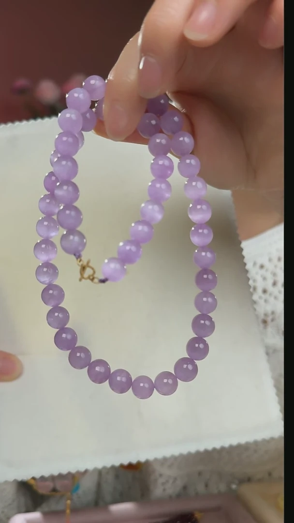 【闪购商品】锂辉石项链未镶嵌天然紫锂辉项链