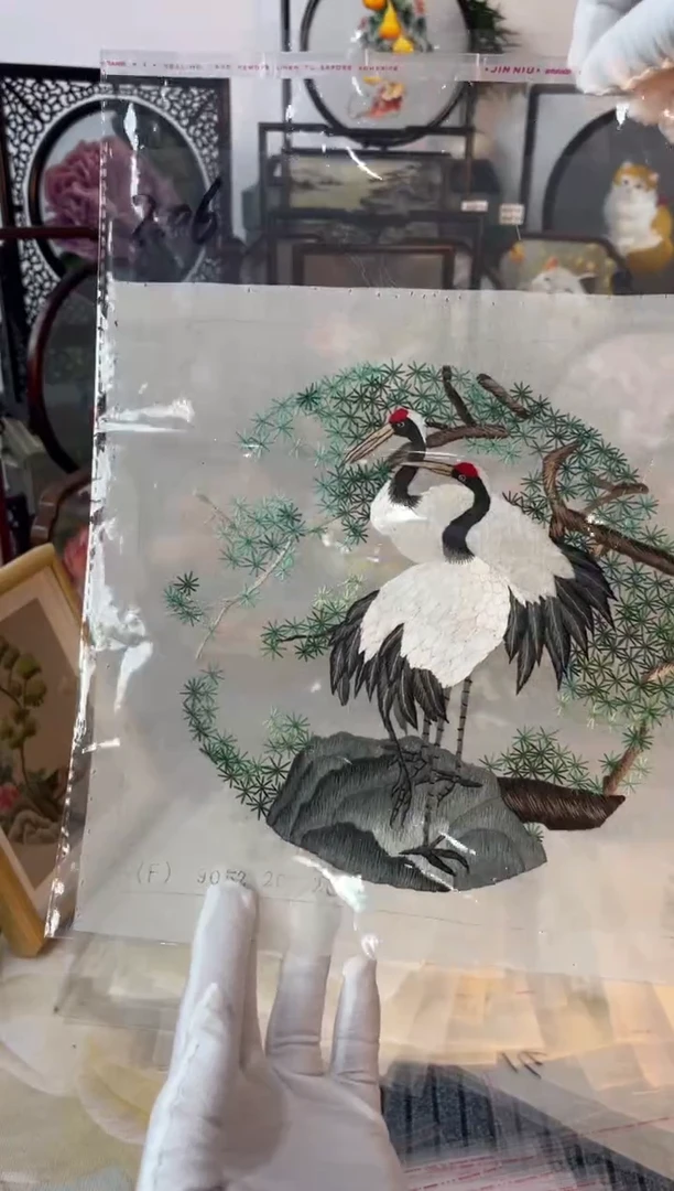 织绣纯手工苏绣双面绣绣片206