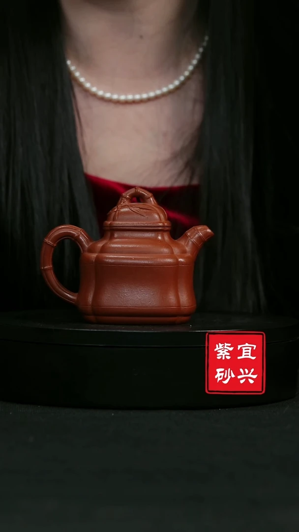 【闪购商品】紫砂茶壶18四方抽角竹鼎