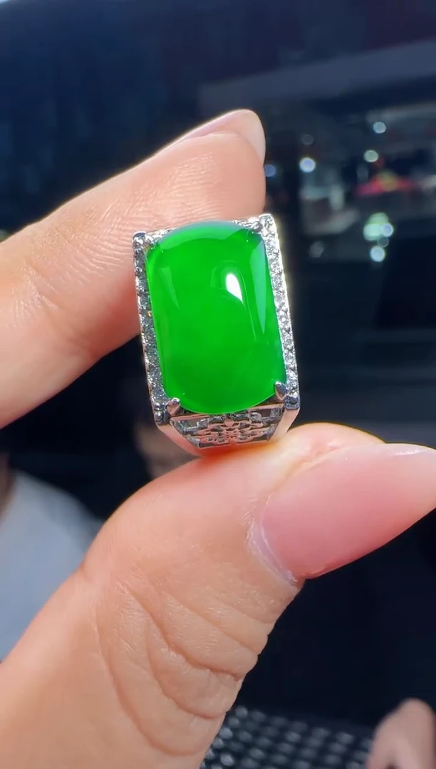 未镶嵌定制翡翠翡翠戒指3