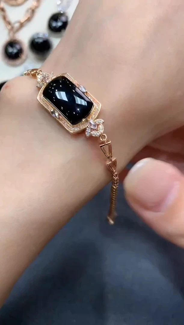 【闪购商品】翡翠手链18K金镶嵌w138