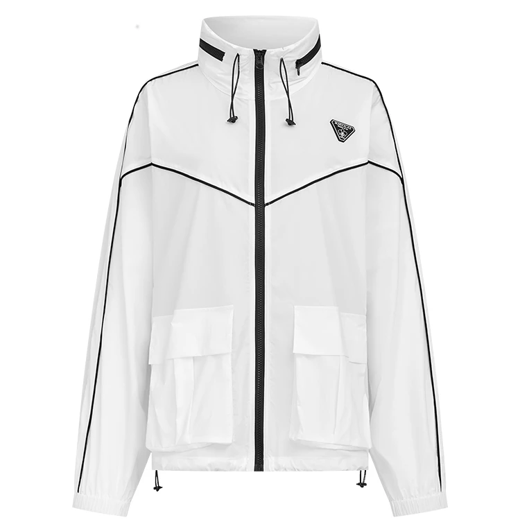 【小余专属】曼德诗轻薄短外套设计感连帽撞色冲锋衣M421310576