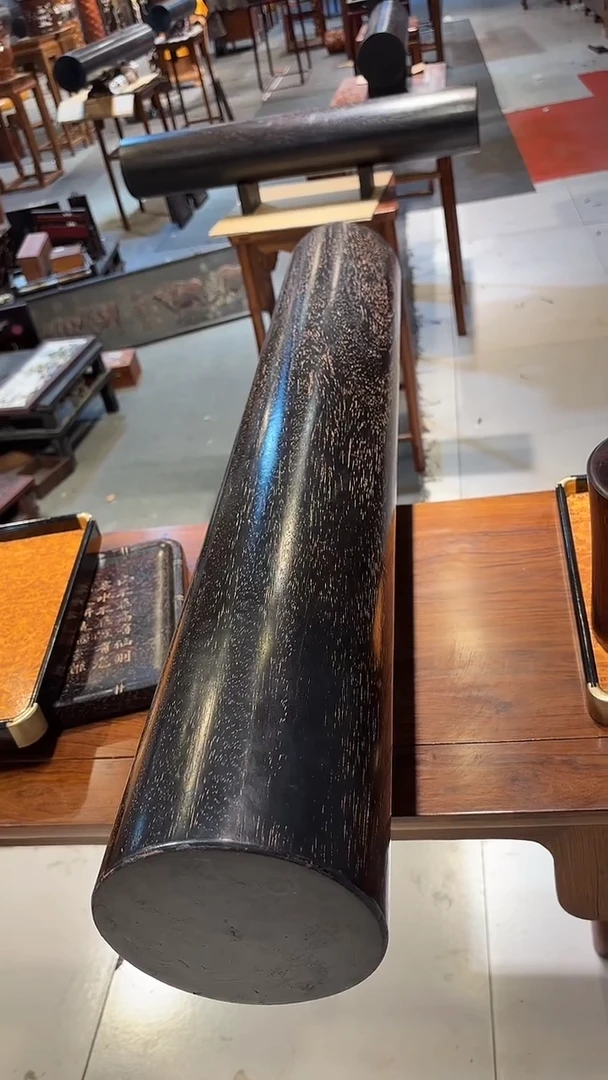 木木头款虎*紫檀素面横财88长的