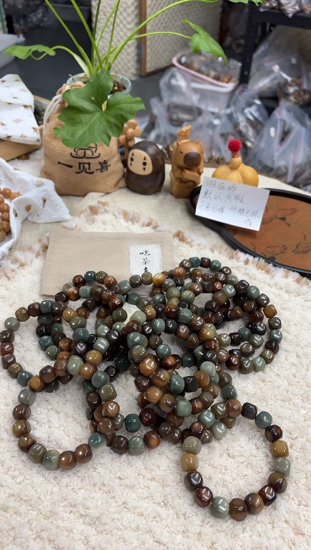 菩提根/象牙果手串13六方瑕疵不挑（631）