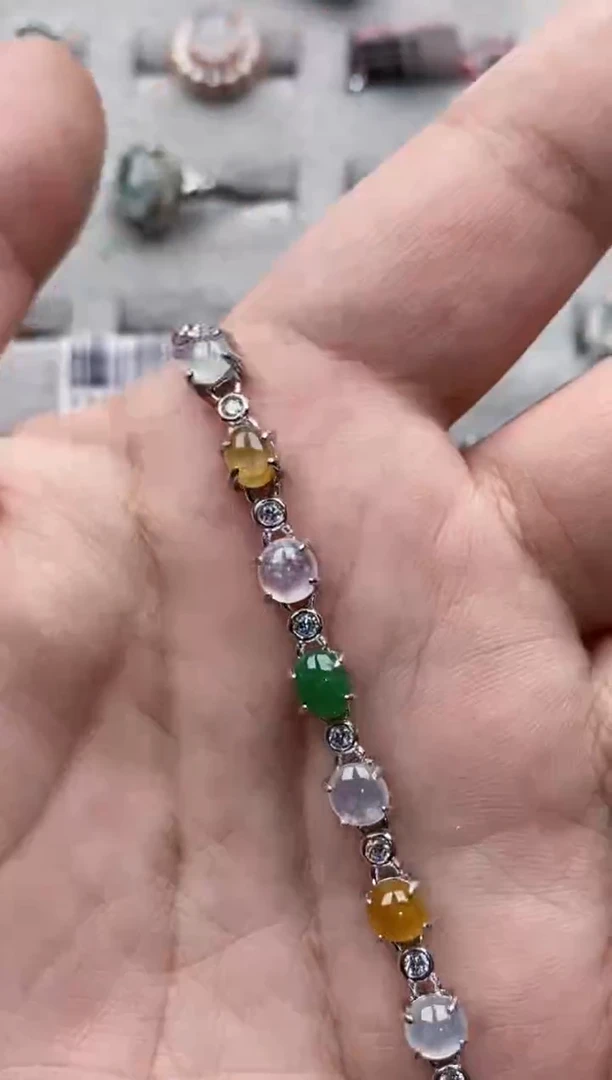 【闪购商品】翡翠戒指银S925镶嵌44444444449