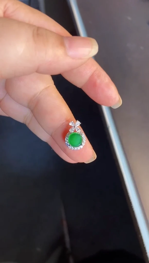 吊坠(不含链)银S925镶嵌翡翠1