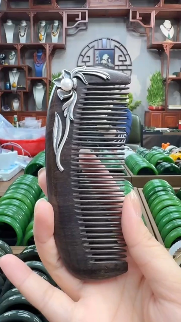 未镶嵌梳子淡水珍珠珍*梳子