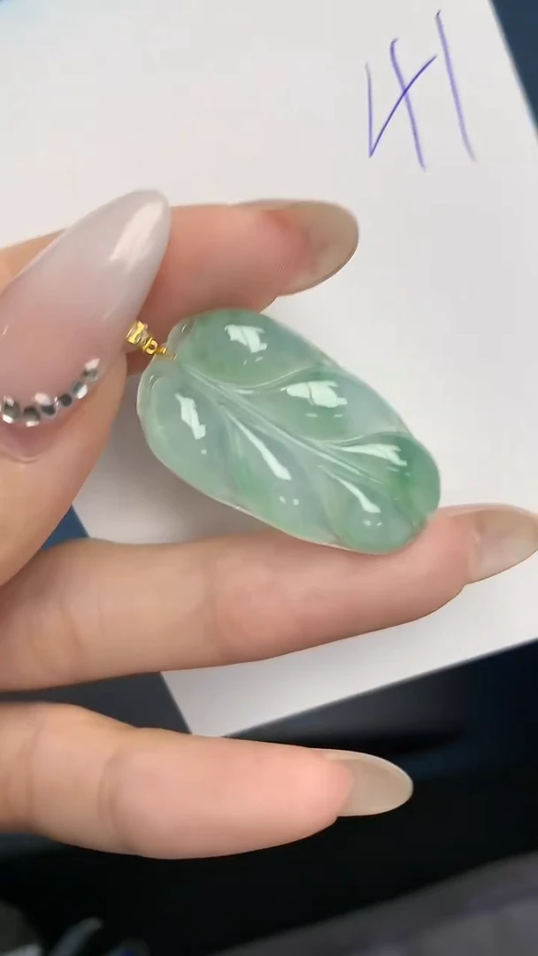 【闪购商品】翡翠颈饰18K金镶嵌天然翡翠A货