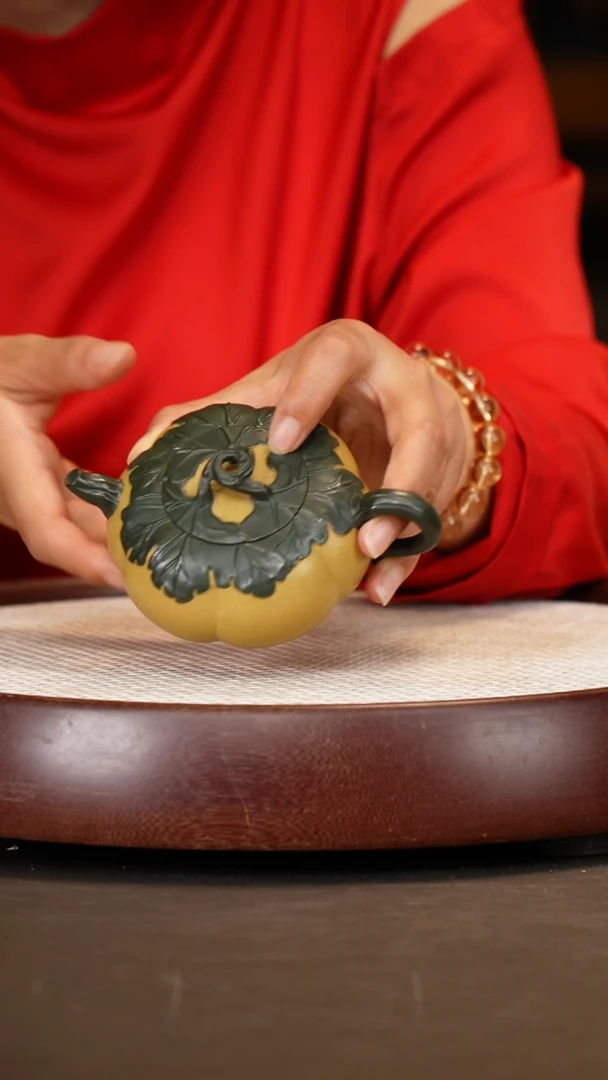 紫砂紫砂壶【鲍宜明】黄金段南瓜  200CC