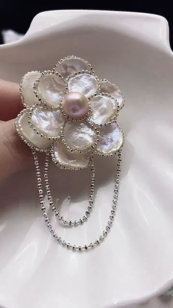 未镶嵌淡水珍珠胸针淡水巴洛克珍珠胸针